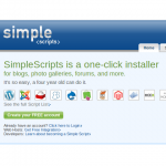 Installing WordPress using SimpleScripts