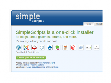 Installing WordPress using Simple Scripts