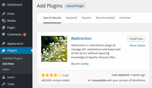 Redirection Plugin How To Fix 404 Errors With 301 Redirects