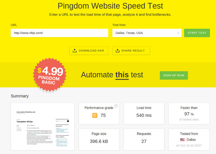 pingdom-speed-test-dreampress