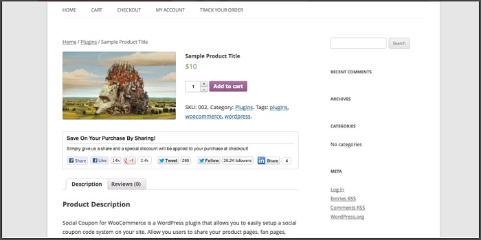 Social Coupon for WordPress