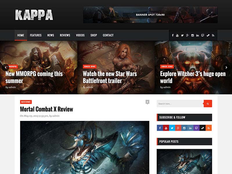 Best WordPress Gaming Themes 2017 | Kappa