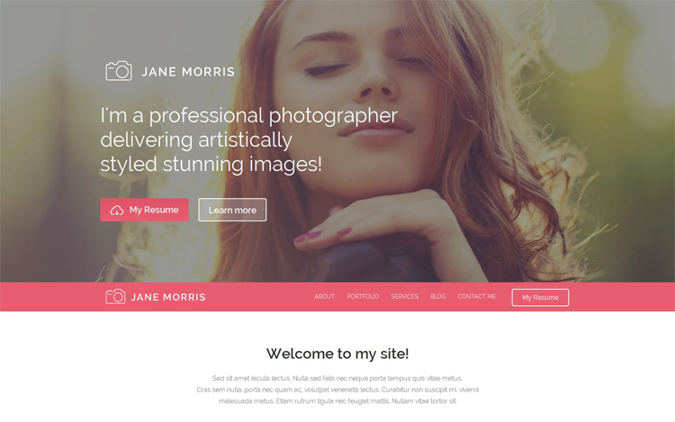 Photographer Portfolio Free WordPress Theme