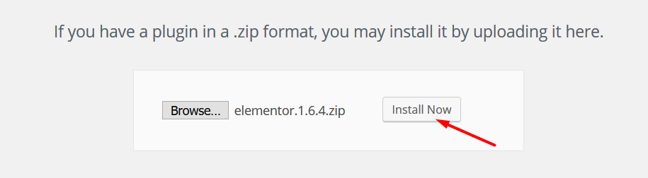 Install elementor