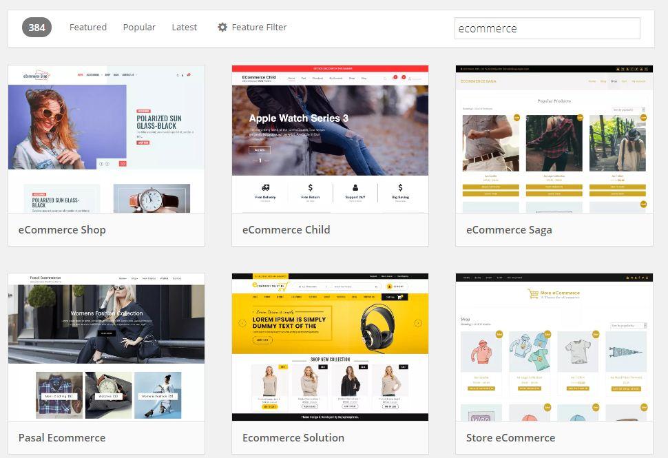 Ecommerce themes