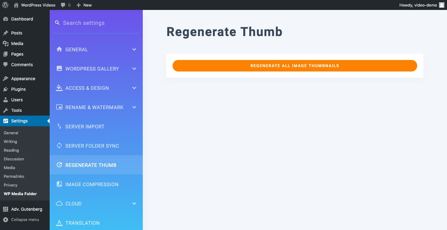 Regenrate thumb