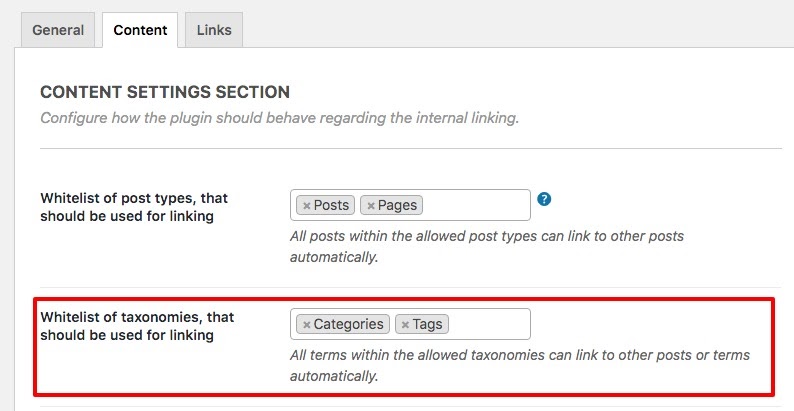 Interlink your categories and tags