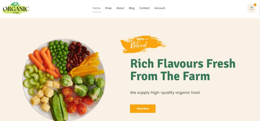 Organic Store WordPress Theme