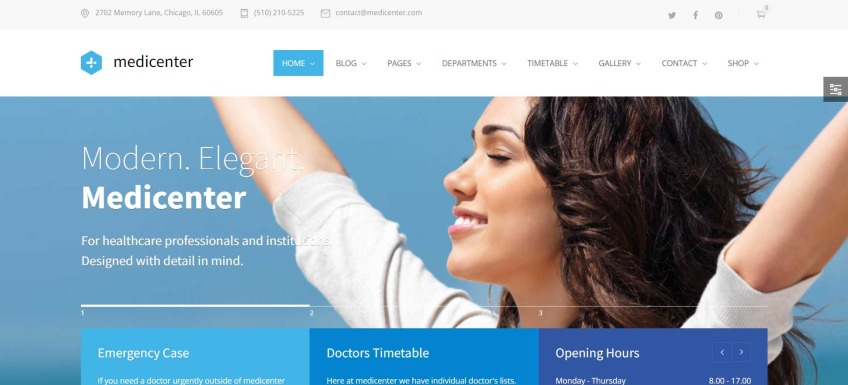 MediCenter - Health Medical Clinic WordPress Theme