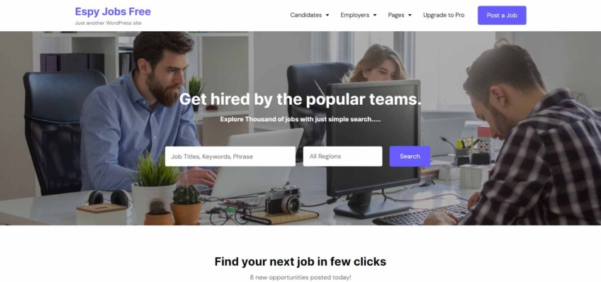 Espy Jobs - Free WordPress recruitment theme