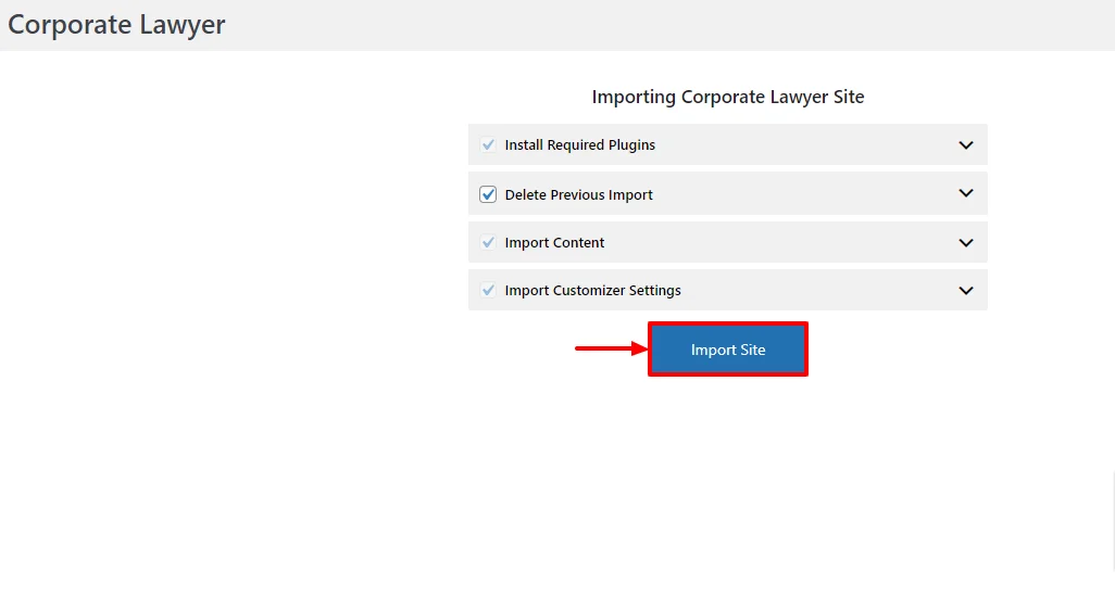 Import corporate lawyer site