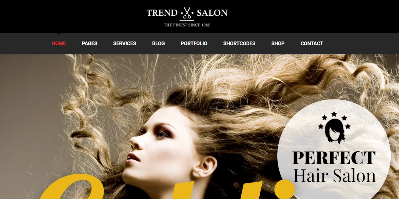 Trend salon WordPress theme