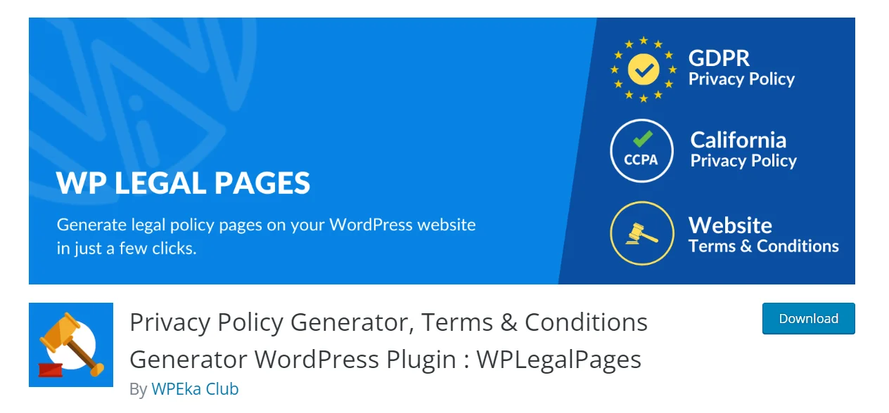 WP Legal Pages Plugin