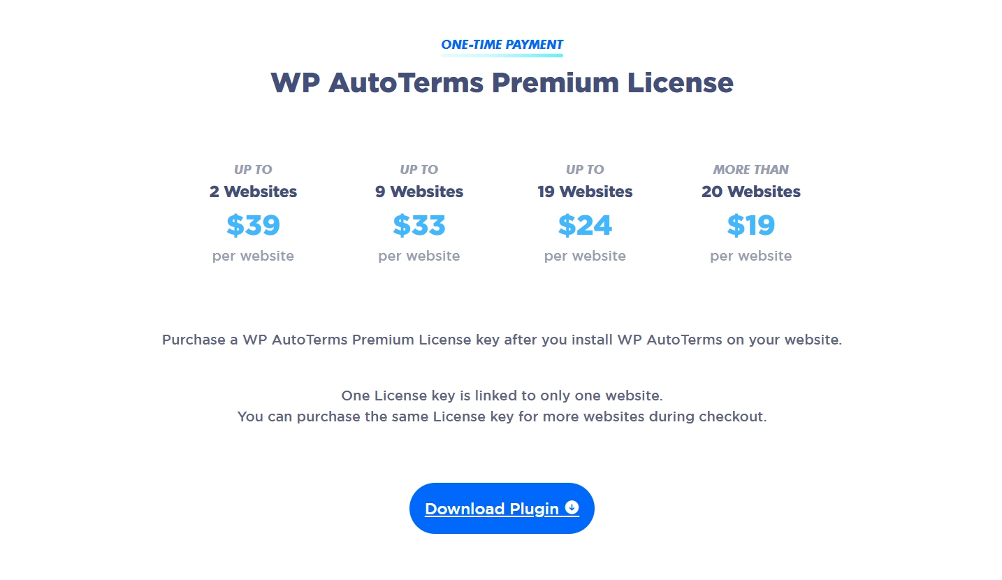 WP Auto Terms Pricing