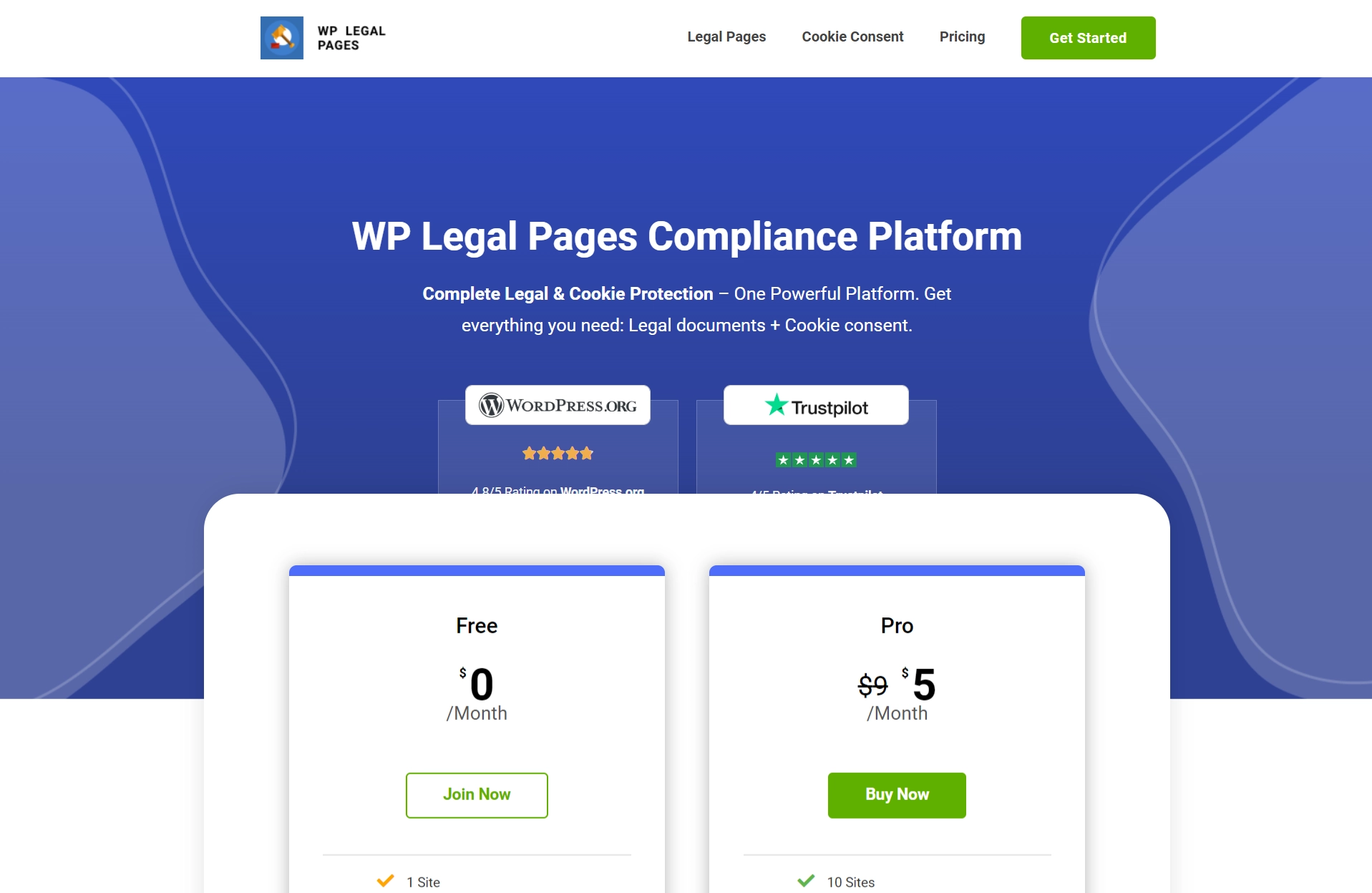 wp legal pages pricing