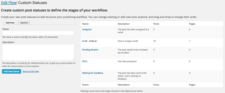 Edit Flow Custom Statuses