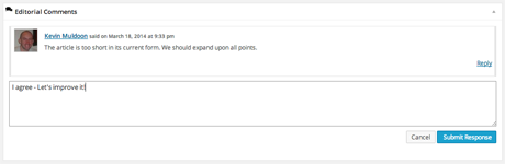Edit Flow Editorial Comments