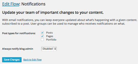 Edit Flow Notifications