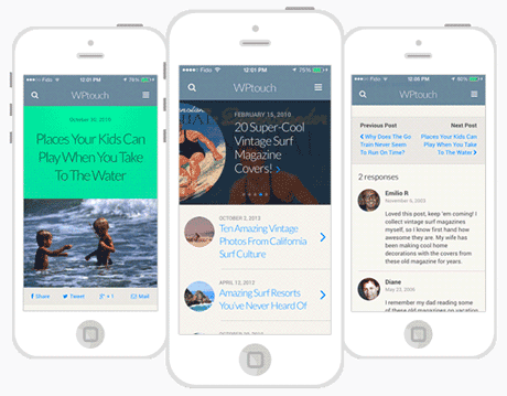 WP Touch iPhone Example