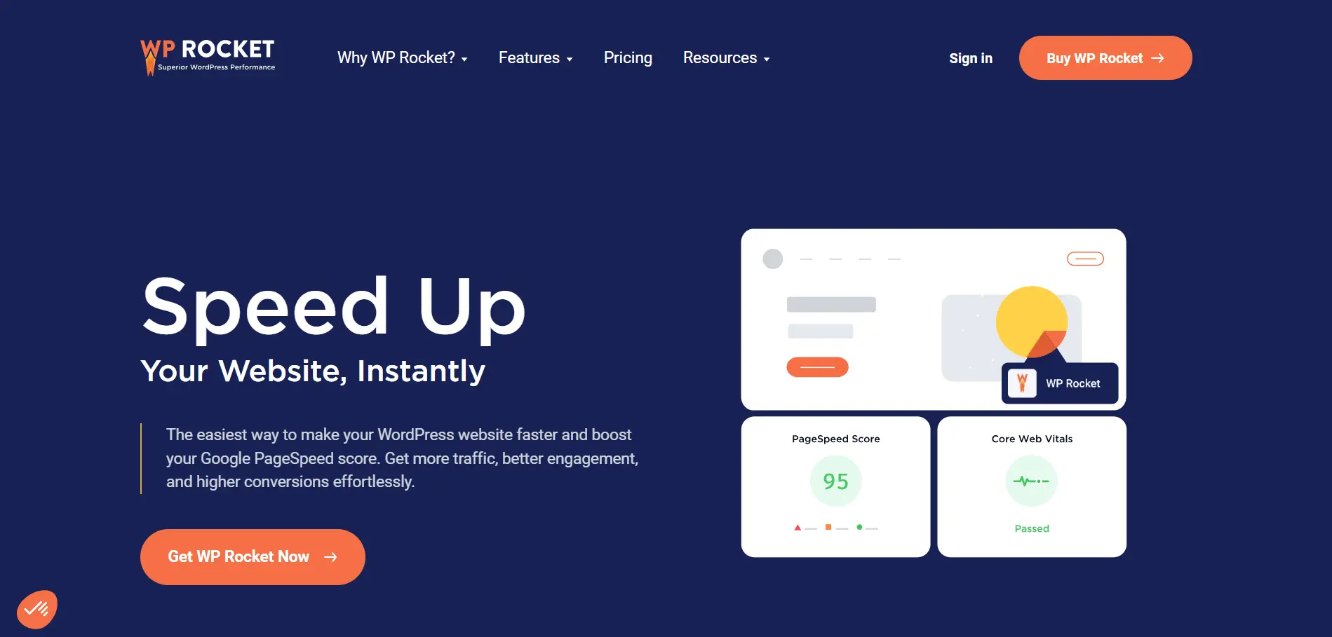 WP Rocket home pages