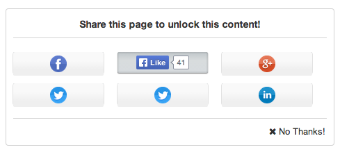 Social Content Locker