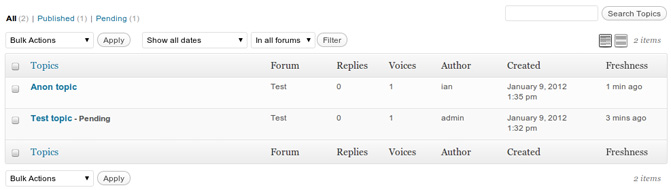 bbPress Moderation
