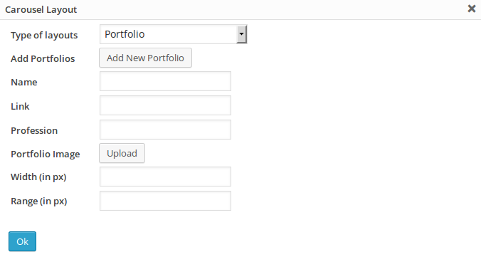 Portfolio layout
