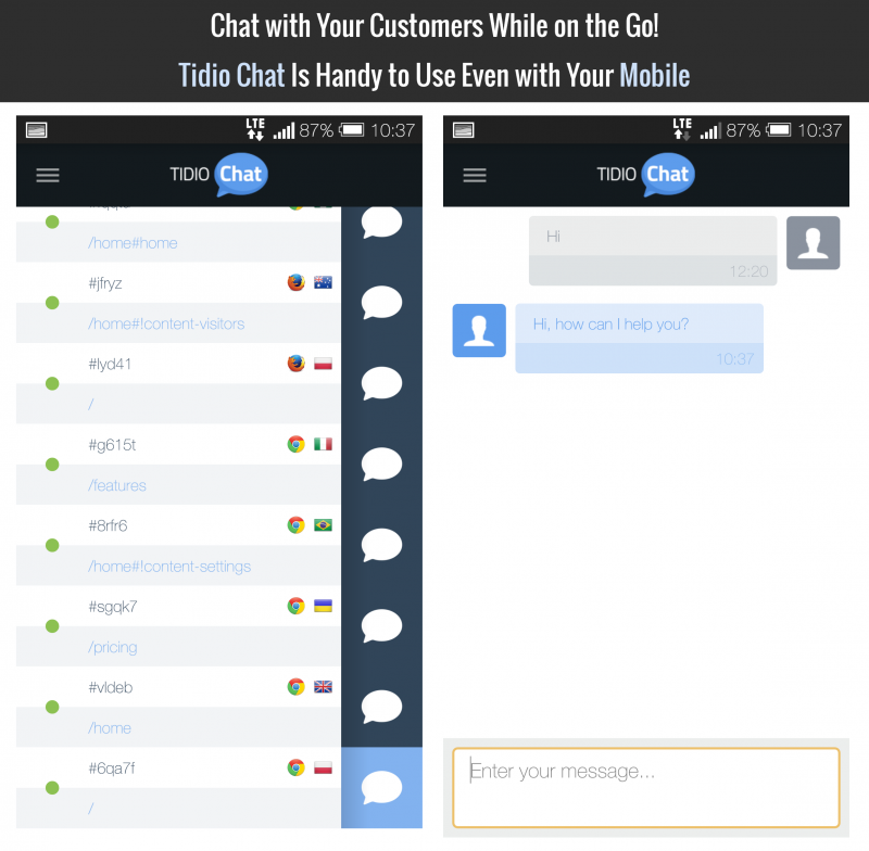 Handy to use on mobile devices