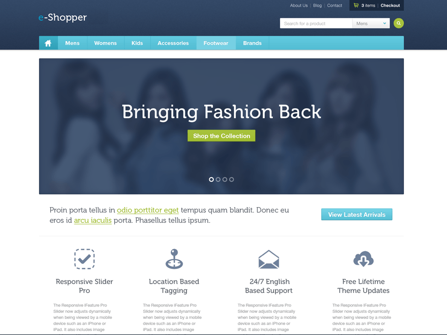 WordPress themes for effective content marketing - e-shopper