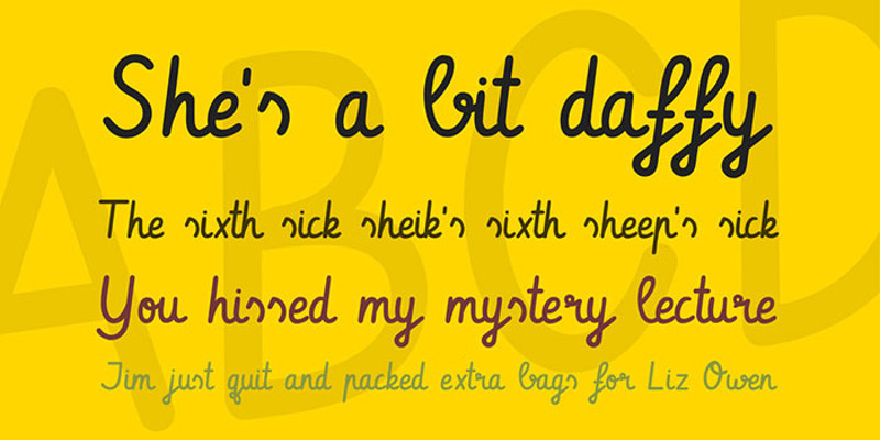 Postcard font