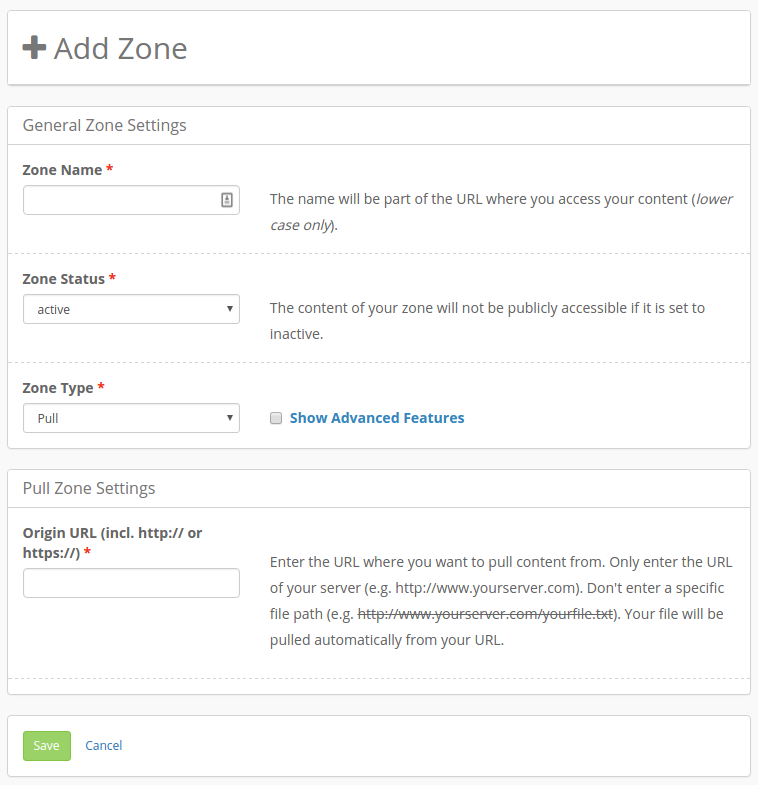 keycdn add zone