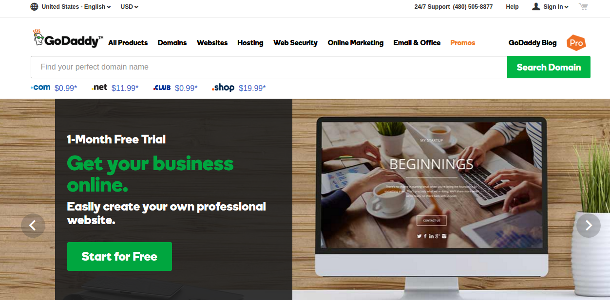 GoDaddy hosting