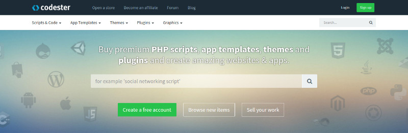 codester homepage