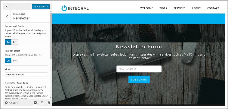 newsletter section