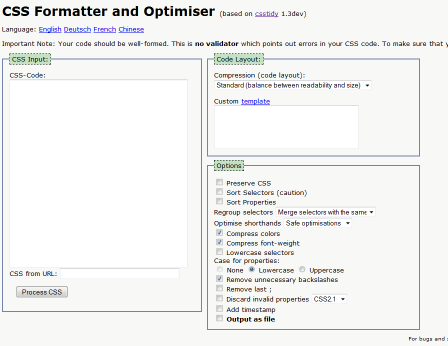 css tidy