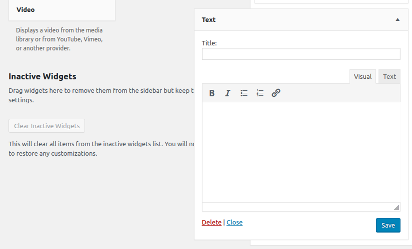 WordPress 4.8 Features and Screenshots