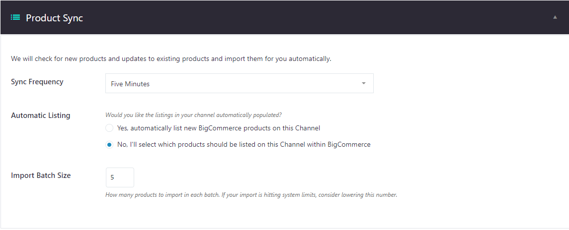 Product syncing