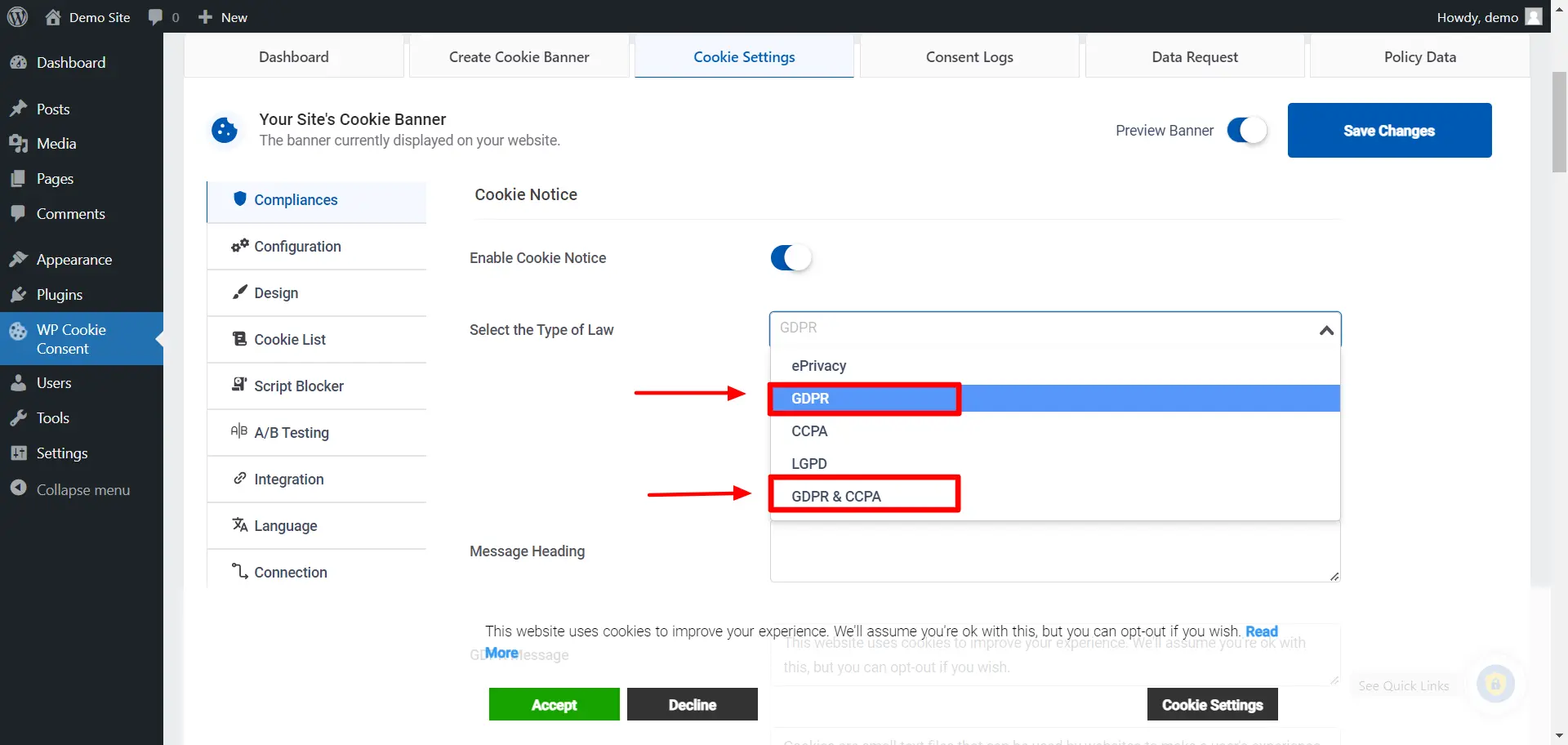 Customizing your banner