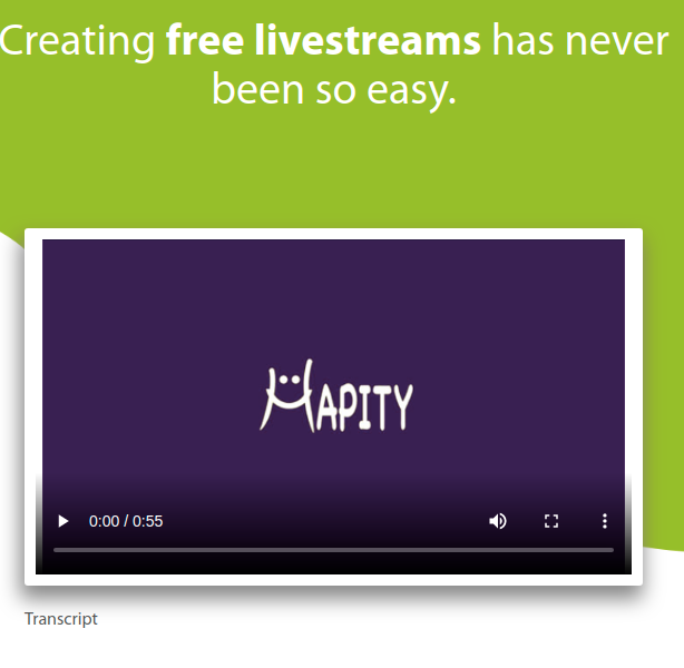 Hapity- live WordPress video streaming