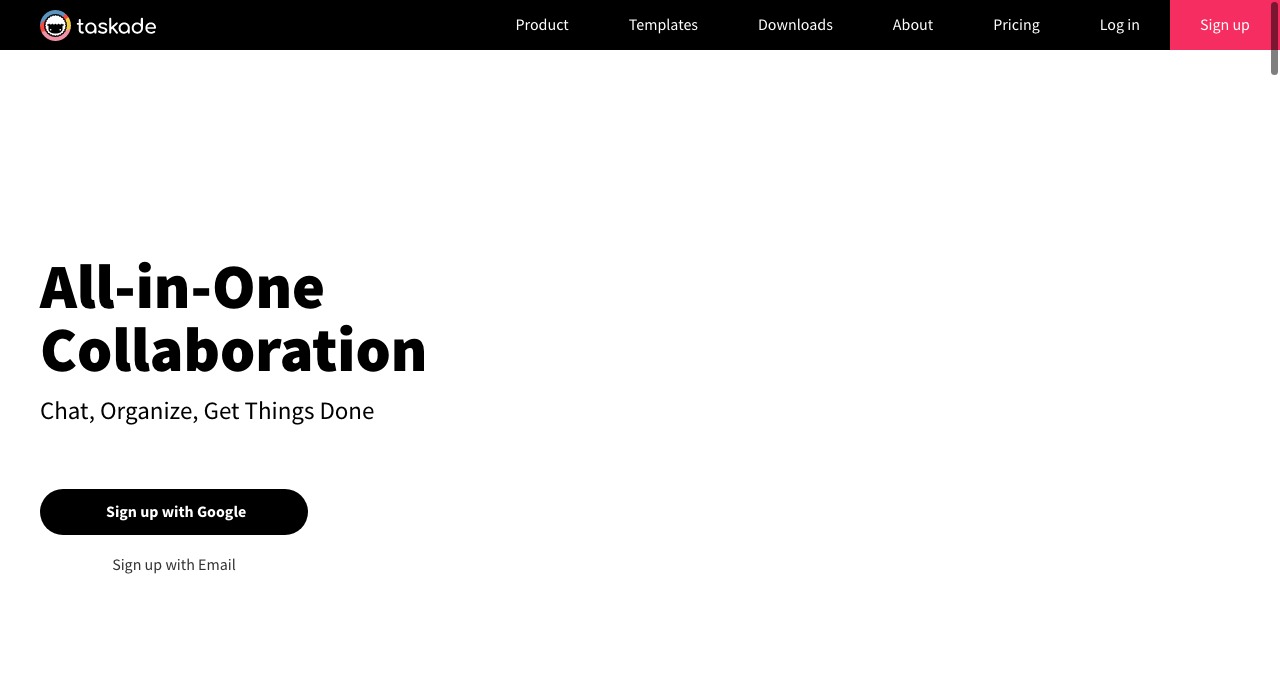Taskade Homepage