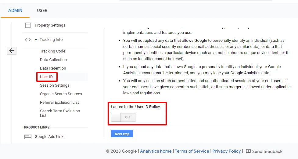 User ID Data