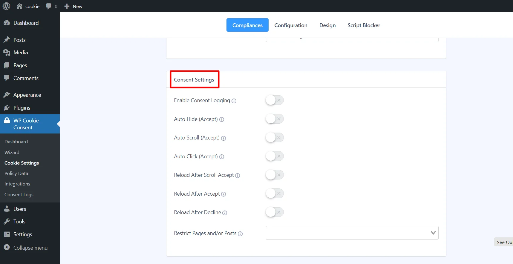 Consent settings- eprivacy directive