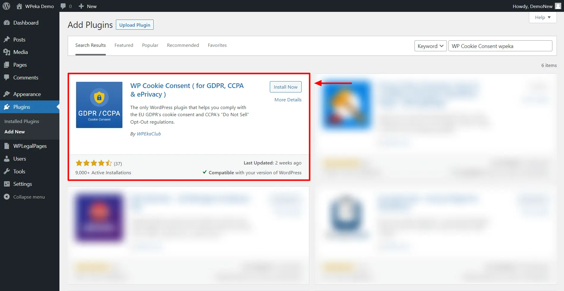 Click on the Install Now button.