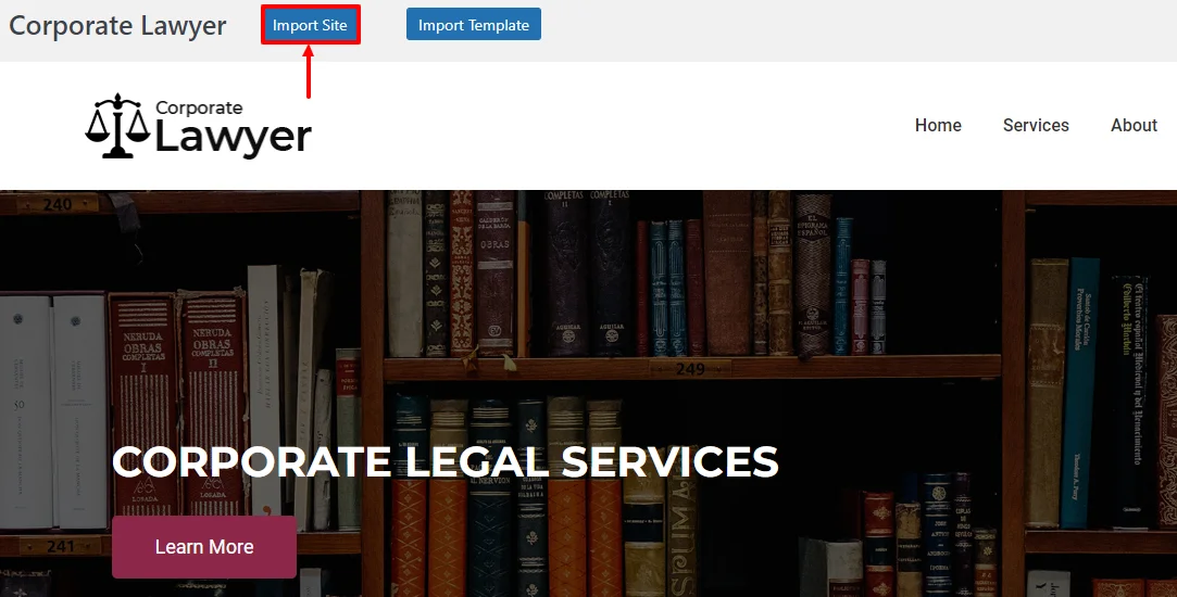 Select Import Site