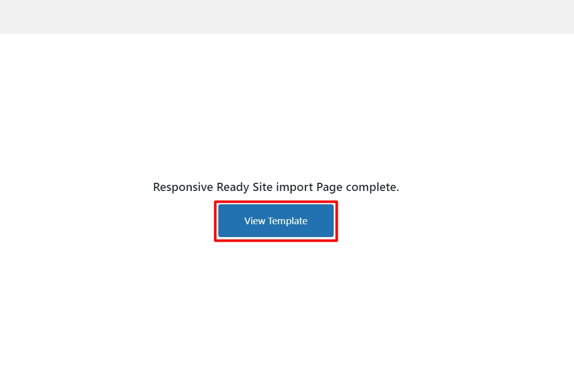 Click on View Template.