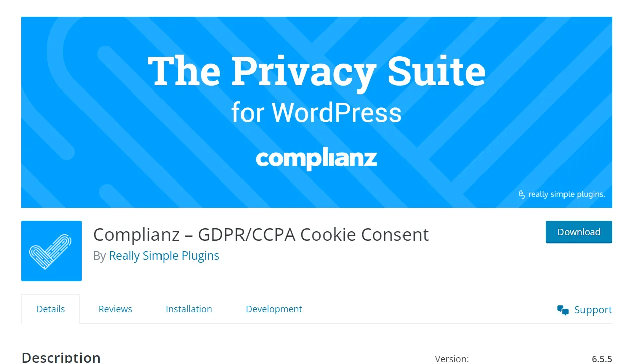 Complianz plugin 