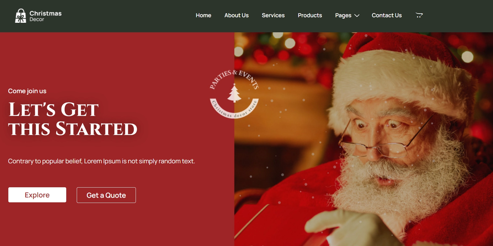 Christmas decor template