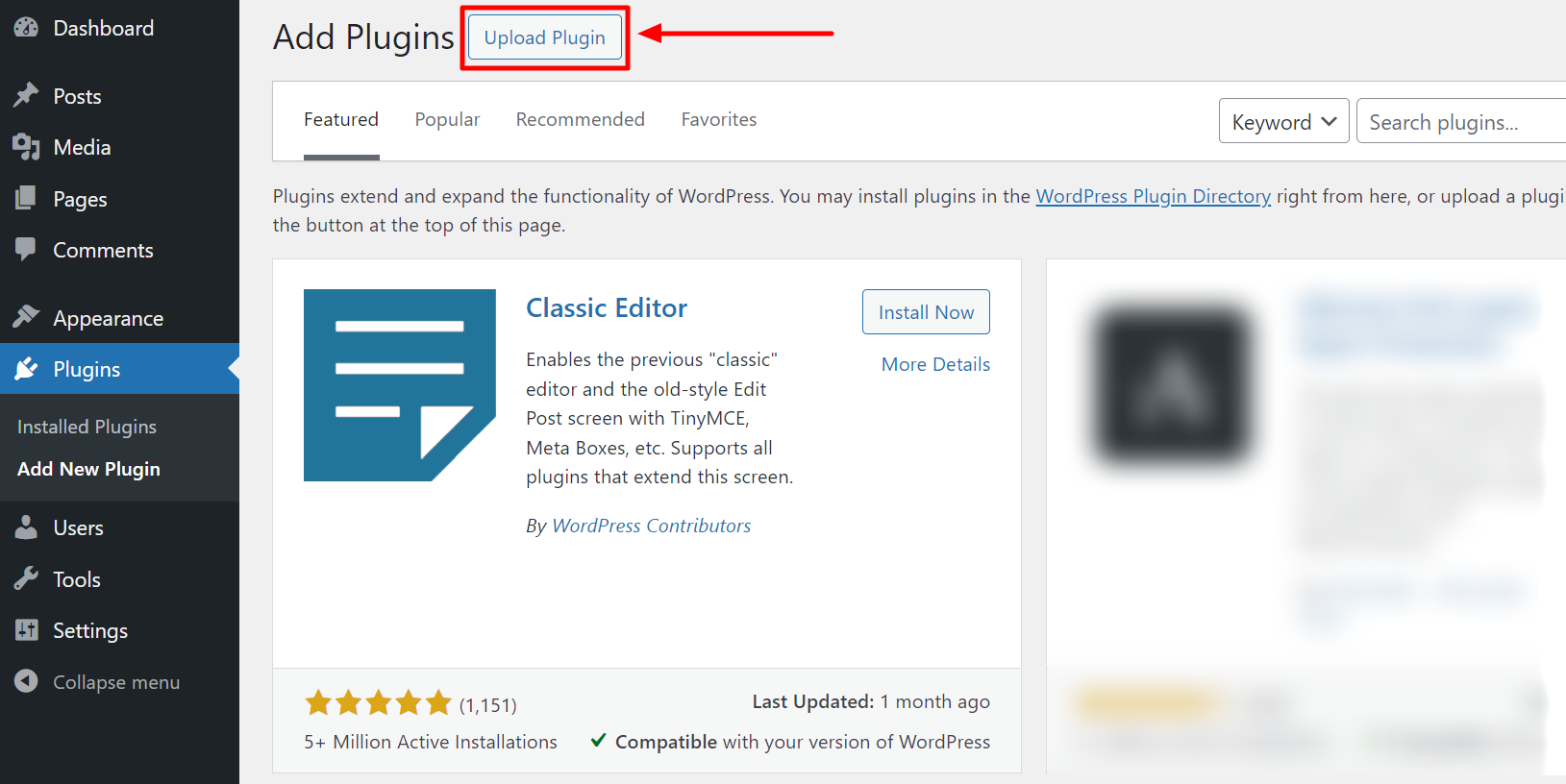 Upload plugin