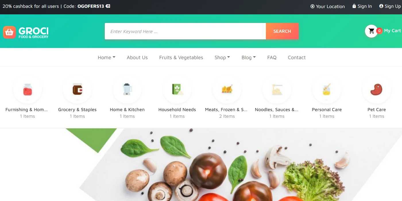Groci WordPress theme