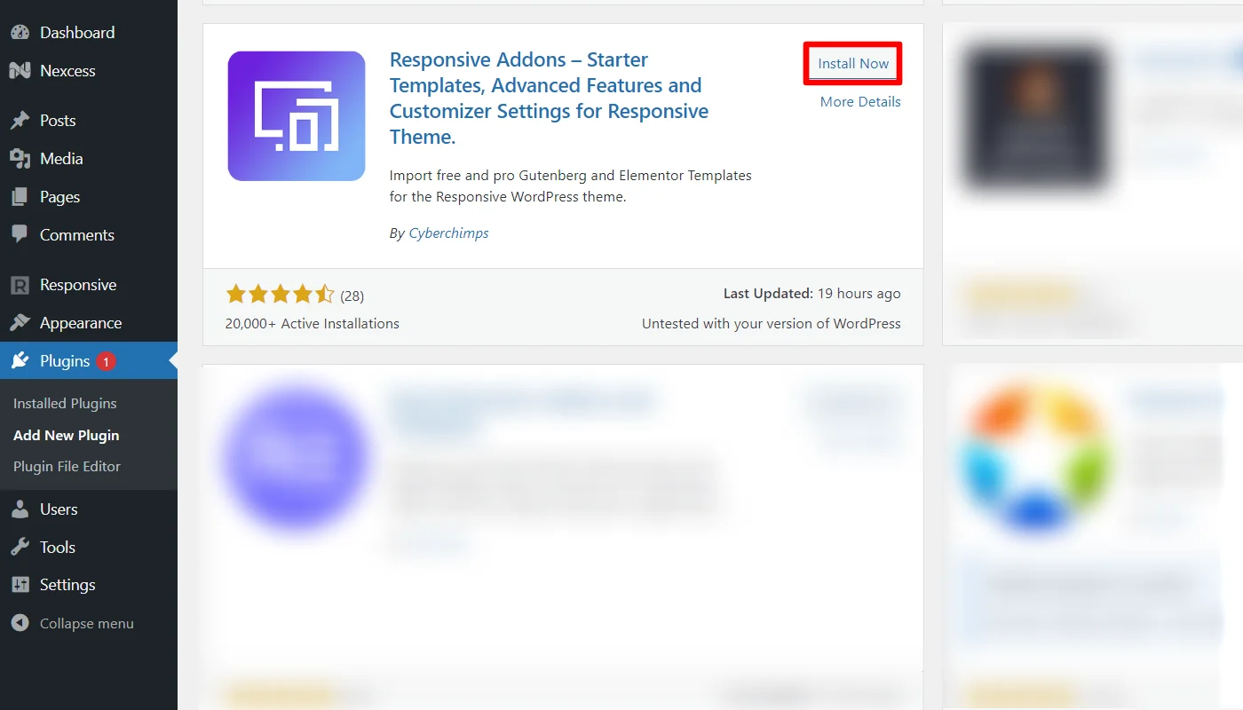 Installing plugin